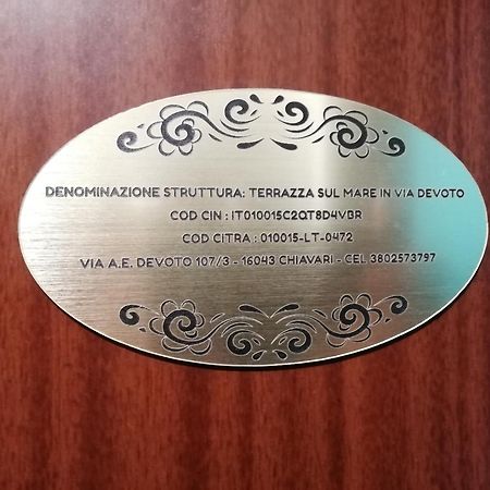 Apartamento Terrazza Sul Mare In Via Devoto Chiavari Exterior foto